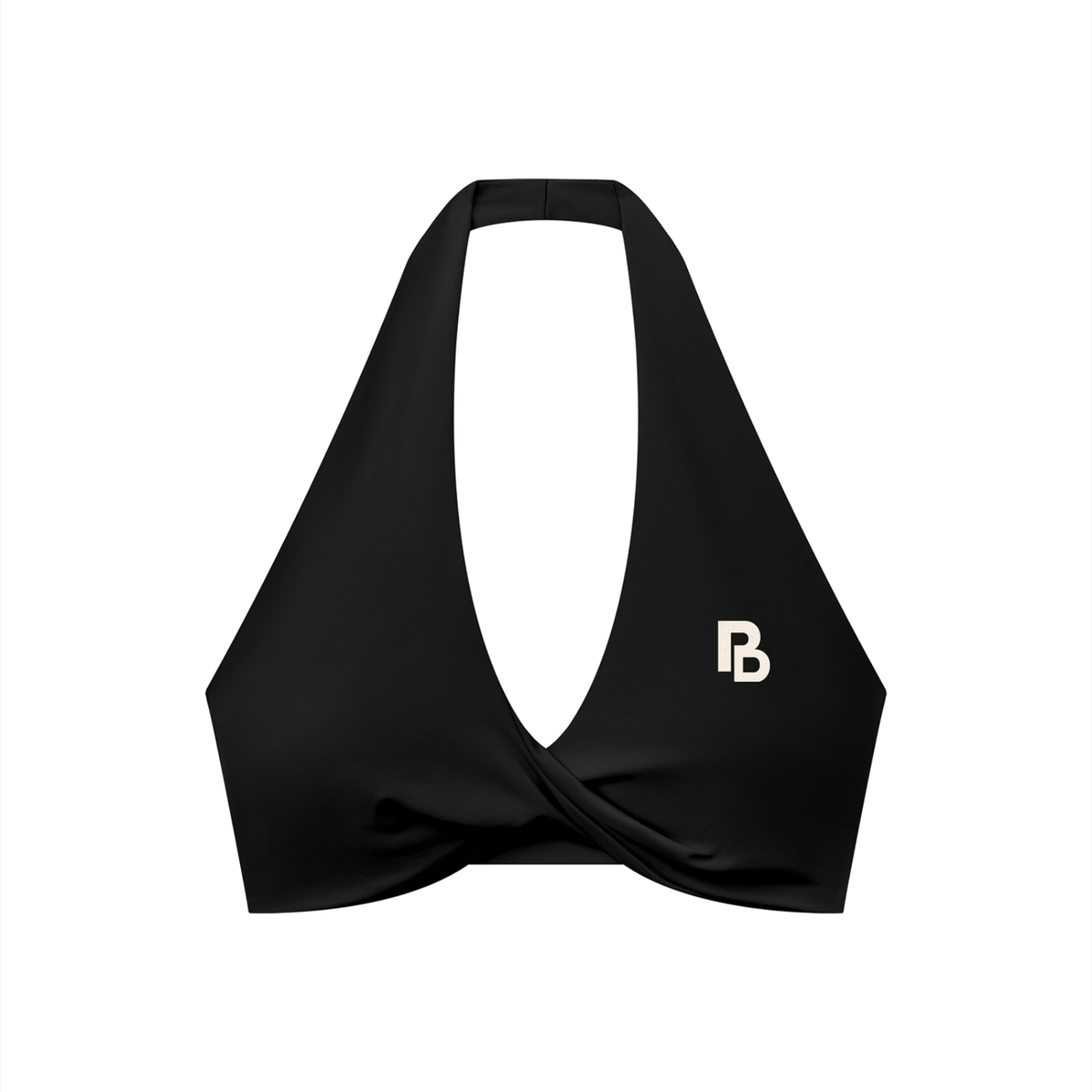 Women's Pleated Halter Sports Bra