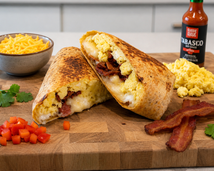Bacon, Egg & Cheese Breakfast Burrito