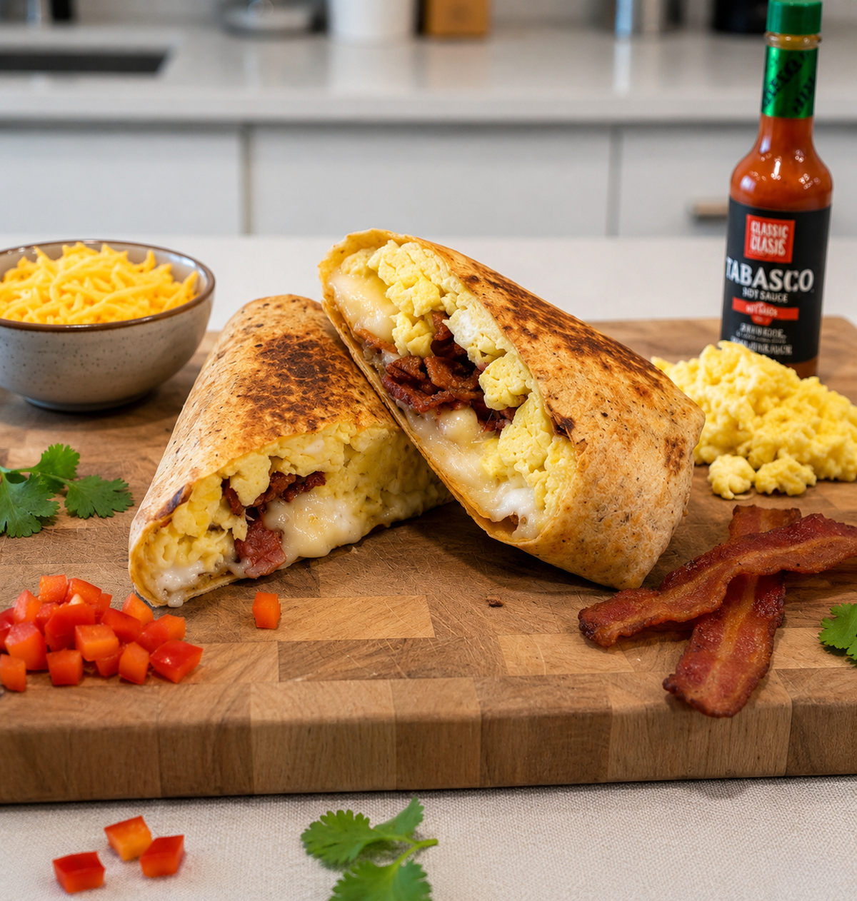 Bacon, Egg & Cheese Breakfast Burrito